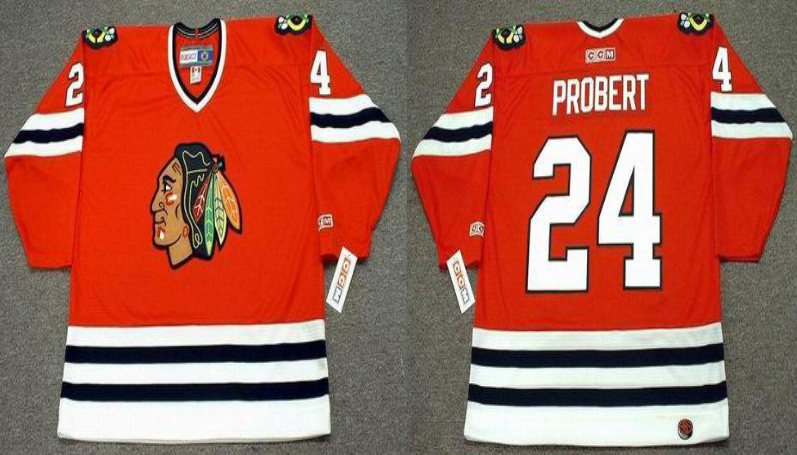 2019 Men Chicago Blackhawks #24 Probert red CCM NHL jerseys->chicago blackhawks->NHL Jersey